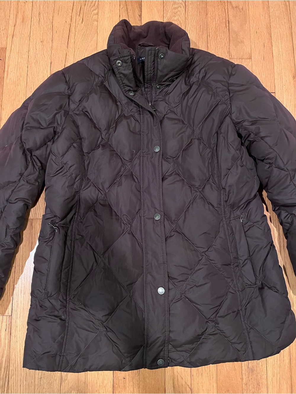 Lands end brown winter coat size large